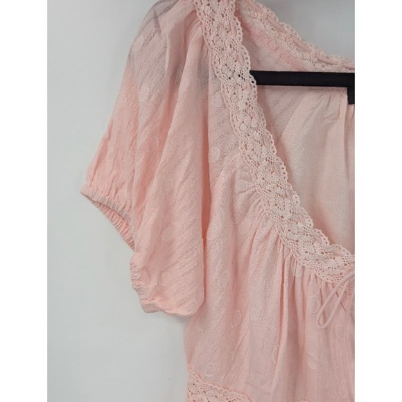 Lulu's Light Pink Boho Babydoll Dress Size M * Perfect for Summer Days WD22 - Picture 6 of 9